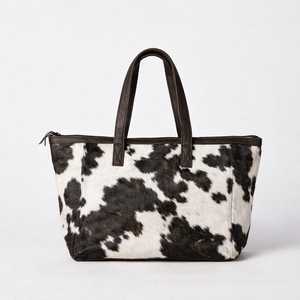 Leather Hair On Tote Bag Cowhide Handbag Women Shoulder <b>Purse</b> Fashion Travel <b>Large</b> Capacity Tote Bag LHTB-0085 - Product Image 4
