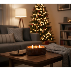 Bougies chauffe-plat en bois parfumées pour les fêtes de Noël, Pâques, anniversaires, la Saint-Valentin et Diwali - Product Image 1