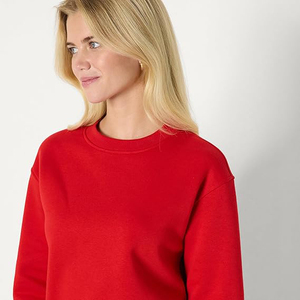 Women's Autumn Crewneck Sweatshirt Oversized Fit Long Sleeve Soft Fleece Knitted Cotton/Bamboo Blend Embroidery - Product Image 3