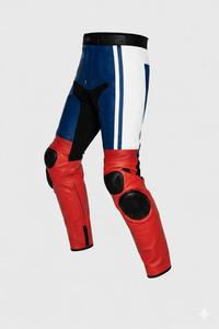 Pantalones de Cuero Premium Rojos Personalizados – Protección Máxima para Motociclistas - Product Image 1