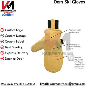 Gants de ski haute durabilité, isolés thermiquement, coupe-vent, confortables, adaptés au ski et au snowboard - Product Image 5