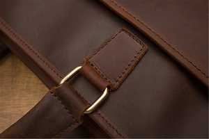 Maletín de Cuero 100% Genuino, Vintage, Resistente, para Oficina y Negocios, Impermeable, Casual, para Hombre, Modelo LLB-0325 - Product Image 5