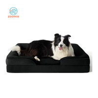 Lits pour chiens classiques confortables de qualité supérieure, tapis en mousse pour animaux de compagnie - soutien orthopédique, intérieur, chiens de petite/moyenne/grande taille, coton, polyester