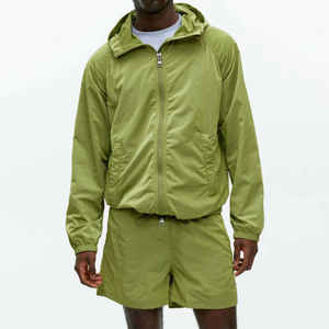 Wholesale Breathable <b>Polyester</b> Men's Winter Jacket Shorts Set Windbreaker Tracksuit <b>Joggers</b> Lightweight Hoodie Casual Streetwear - Product Image 1