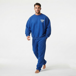 Conjunto de Sudadera y Pantalones Deportivos para Hombre, 400 GSM, Traje Deportivo de Dos Piezas, Personalizado, Algodón y Felpa, Venta al Por Mayor - Product Image 3