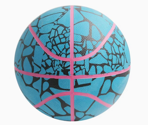 Balón de Baloncesto de PU con Patrón Agrietado Azul, Tamaño 7, con Cámara de Butilo Resistente, para Entrenamiento en Interiores, para Niños y Adultos - Product Image 2