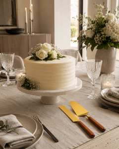 Elegante Juego de Cuchillo y Servidor para Pastel de Boda, Estilo Vintage, Ecológico, con Mango de Cerámica Blanca y Cuchilla de Acero Inoxidable - Product Image 5