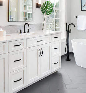 Wholesale PVC Melamine Bathroom Vanities with Painting Shaker Doors Contemporary Bathroom Vanity <b>Cabinet</b> - Product Image 2