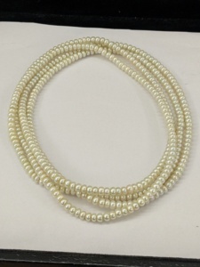 Perlas Naturales Cultivadas de Agua Dulce, Blancas, Forma Rondelle, Calidad AAA, Collar de Perlas Sueltas, Pulsera, Fabricación de Joyería, 15 Pulgadas, 4 - Product Image 1