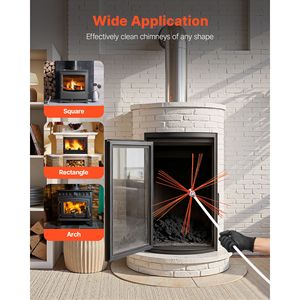Kit Spazzola per Pulizia Camini Estensibile 30 Piedi con Doppia Testa per Caminetti - Product Image 6