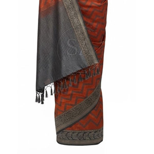 Sari indien élégant pour femme, tenue drapée ornée, robe traditionnelle, mode ethnique, réception de mariage, fête festive - Product Image 6