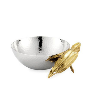 Ensemble de bols à collation en acier inoxydable de designer exclusif avec poignée dorée artistique pour une décoration de table haut de gamme à la maison et à l'hôtel - Product Image 4