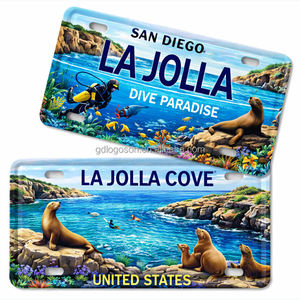 Targa Auto Stile Costiero USA San <span class=keywords><strong>Diego</strong></span> La Jolla con Stampa a Caldo, Souvenir Turistico, Decorazione per la Casa - Product Image 1