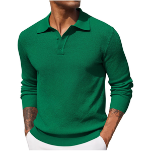 Camiseta Polo de Uso Diario, Manga Corta, Mezcla de Algodón, Corte Regular, Prenda Informal, Ropa Cómoda para el Estilo de Vida - Product Image 6