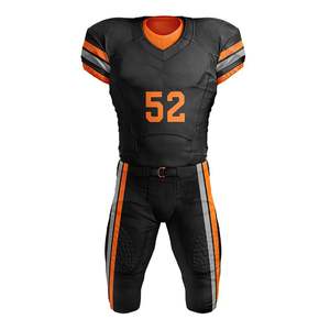 Conjuntos de Uniformes de Fútbol Americano de Manga Corta, 100% Poliéster, Secado Rápido, Transpirable, Sublimado, Color Personalizado, Logotipo OEM, Tallas Grandes - Product Image 2