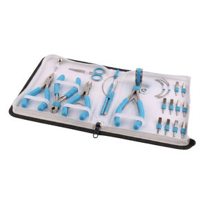 Professional Hair <b>Extension</b> Tool Kit With Orange Handles Stainless Steel Pliers Scissors And Connectors For Installation - Product Image 6