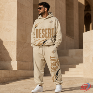 Custom <b>Men</b> Hoodie Sweat Set Autumn 100% Cotton 320g Tracksuit Casual Streetwear OEM ODM Wholesale - Product Image 3