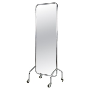 Espejo de Cuerpo Entero Estilo Moderno con Marco Metálico y Ruedas, Hecho a Mano y Ecológico para Uso Doméstico - Product Image 1