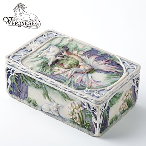 VERONESE-JEWEL BOX-SNOW <b>FAIRY</b> by JODY BERGSMA-HOME DECORATION RESIN CRAFTS Fantasy Luxury Hand-painted Figurine 16.5x10.5x7cm - Product Image 3