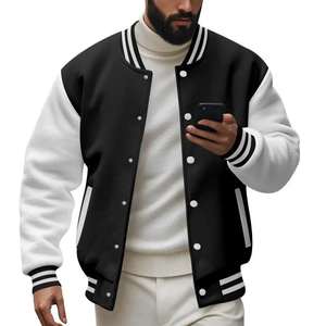Nouvelle veste universitaire unisexe en laine et cuir de qualité supérieure, design personnalisé, logo sur le devant, style streetwear, respirante, vente en gros, veste d'hiver - Product Image 6