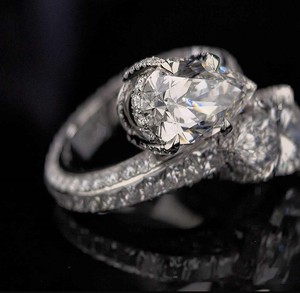 Nouvelle bague de fiançailles en argent 925 de Redleaf, 5 carats, couleur D VVS1, certifiée IGI, diamant de laboratoire CVD taille poire, style hip-hop - Product Image 4