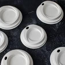 Couvre-tasse universel anti-fuite en bagasse de qualité alimentaire, blanc, 80 mm, écologique, biodégradable, jetable, pour café et thé chaud - Product Image 4