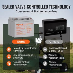 For UL Tested <b>12V</b> 40AH AGM <b>Deep</b> <b>Cycle</b> <b>Battery</b> for Electric Bicycles High Self-Discharge Rate 400A Discharge Current for Electric - Product Image 3