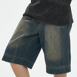 Shorts de Mezclilla con Lavado Ácido, Estilo Vintage, Corte Holgado, Algodón, Logotipo Personalizado OEM - Product Image 4