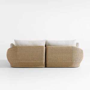 Modern Outdoor Wicker <b>Daybed</b> Sofa Set with Thick Cushions, Modular Rattan Sectional Lounge for Patio, <b>Garden</b>, Hotel & Resort Use - Product Image 4