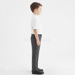 Suministro al por mayor de uniformes escolares para niños con conjunto de camisa y pantalón, en varias tallas y con servicio de logotipo personalizado. - Product Image 5