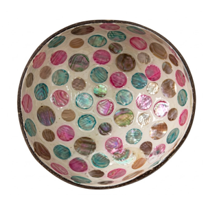 <b>Coconut</b> <b>shell</b> bowl featuring natural etched pattern eco conscious build polished finish for kitchen decor - Product Image 2