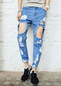 Pantalones Vaqueros Rectos Personalizados para Hombre, Sostenibles, Casuales, Talla Grande, Lavado Láser de Lujo, Denim Oscuro - Product Image 5