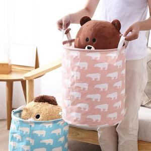 Large Capacity Foldable Cotton <b>Linen</b> Laundry <b>Basket</b> Collapsible Waterproof Lightweight Storage for Bathroom Wardrobe Toys - Product Image 3