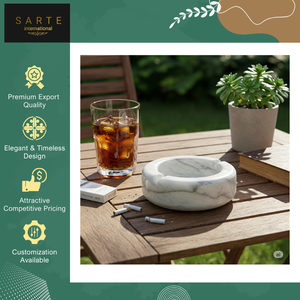 Cendrier en marbre fait main de la plus haute qualité avec options personnalisables, décoration de table moderne et luxueuse pour la maison, l'hôtel et le restaurant - Product Image 5