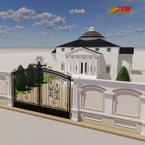 TTD Iron Gate 1 Puerta de pared de límite de diseño clásico vietnamita para residencias hecha a mano - Product Image 4