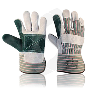 Guantes de Cuero Doble Palma Antideslizantes, Protección Antiestática, Lisos, 10 Pulgadas de Largo, Resistentes, para Trabajo Industrial y de Construcción - Product Image 6