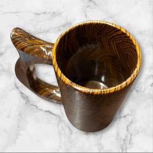 Taza de café/té de barril antiguo, taza de cerveza de madera natural, jarra decorativa marrón para el hogar, de la India, material de madera duradero - Product Image 3