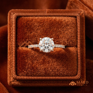 Anillo de Moissanita con Corte Redondo Chapado en Oro Rosa, Elegante Joya de Compromiso y Promesa Nupcial para Mujer, Uso Diario, Regalo, Estilo Limitado, EE. UU. - Product Image 4