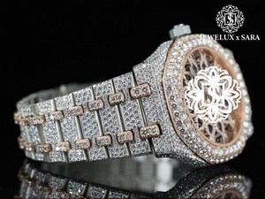 Reloj de Diamantes con Incrustaciones Completas de Acero Inoxidable de Primera Calidad, Estilo Hip Hop, para Moda y Fiestas, para Suministro al por Mayor - Product Image 2