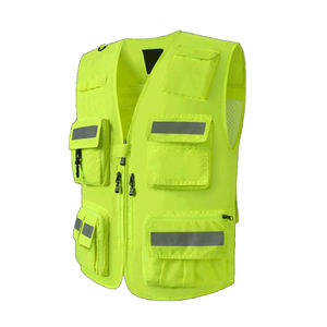 Vêtements de travail, gilet de sécurité avec logo personnalisé, tissu 100% polyester de haute qualité, type réfléchissant, ingénieur, imperméable, ANSI classe 2 EN ISO - Product Image 2