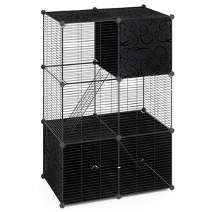 Tiragraffi per Gatti da Interno XL da 44 Pollici con Posti di Tuffo a Più Livelli, Amaca e Palline Appese, Nero - Product Image 5