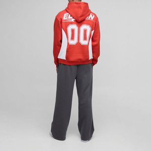 Sweat-shirts pour hommes, couleur rouge, 100% coton molletonné, écologiques, pour l'entraînement, décontractés, pour l'hiver, avec logo personnalisé - Product Image 4
