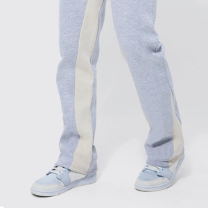 Custom Logo Design High Waist <b>Men's</b> Casual Flare Trousers Breathable Quick Dry 100% Polyester Fabric Elastic Waist Customizable - Product Image 4