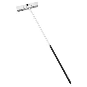 Rastrello da Neve con 26 Lame in Alluminio, Ruote Raschiatrici Regolabili da 7,5-20 Piedi, Manico Antiscivolo, Strumento per la Rimozione della Neve - Product Image 5