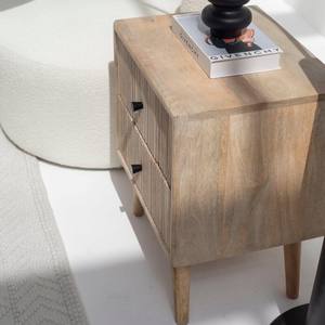 Mesita de Noche de Madera con Dos Cajones Vandana Orion Aston, Mesita de Noche Moderna de Madera Maciza - Product Image 5