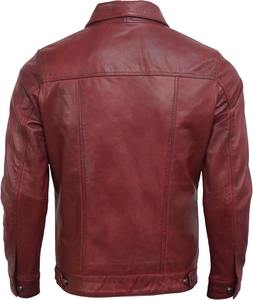 Chaquetas de cuero a la moda hechas a medida al por mayor, chaqueta 100% cuero para hombre en diferentes colores, diseño nuevo y moderno - Product Image 2