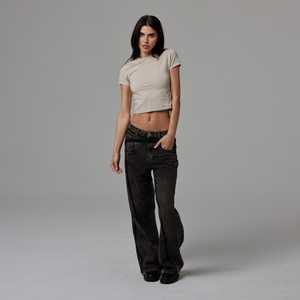 Camiseta Corta Personalizada para Mujer, Estilo Y2K, Ajustada, 95% Algodón, 5% Elastano, Suave y Elástica, Manga Corta, Informal, Estilo Urbano, OEM - Product Image 3