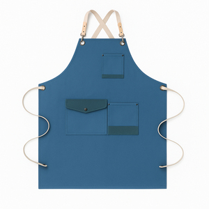 Tablier de barbier et de peintre sans manches en toile imperméable personnalisée de haute qualité et sangles en cuir véritable - Product Image 5
