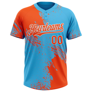 OEM Two Button Baseball <b>Softball</b> Jersey <b>Uniform</b> Personalized Youth Adults Men Women Team Apparel - Product Image 2