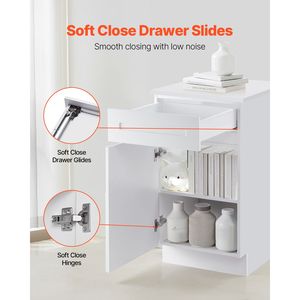 Mobile Base con Cassetti Moderno Bianco Stile Shaker da 18 Pollici, Non Assemblato, 24 Pollici L x 34,5 Pollici H, Pronto per il Montaggio - Product Image 3